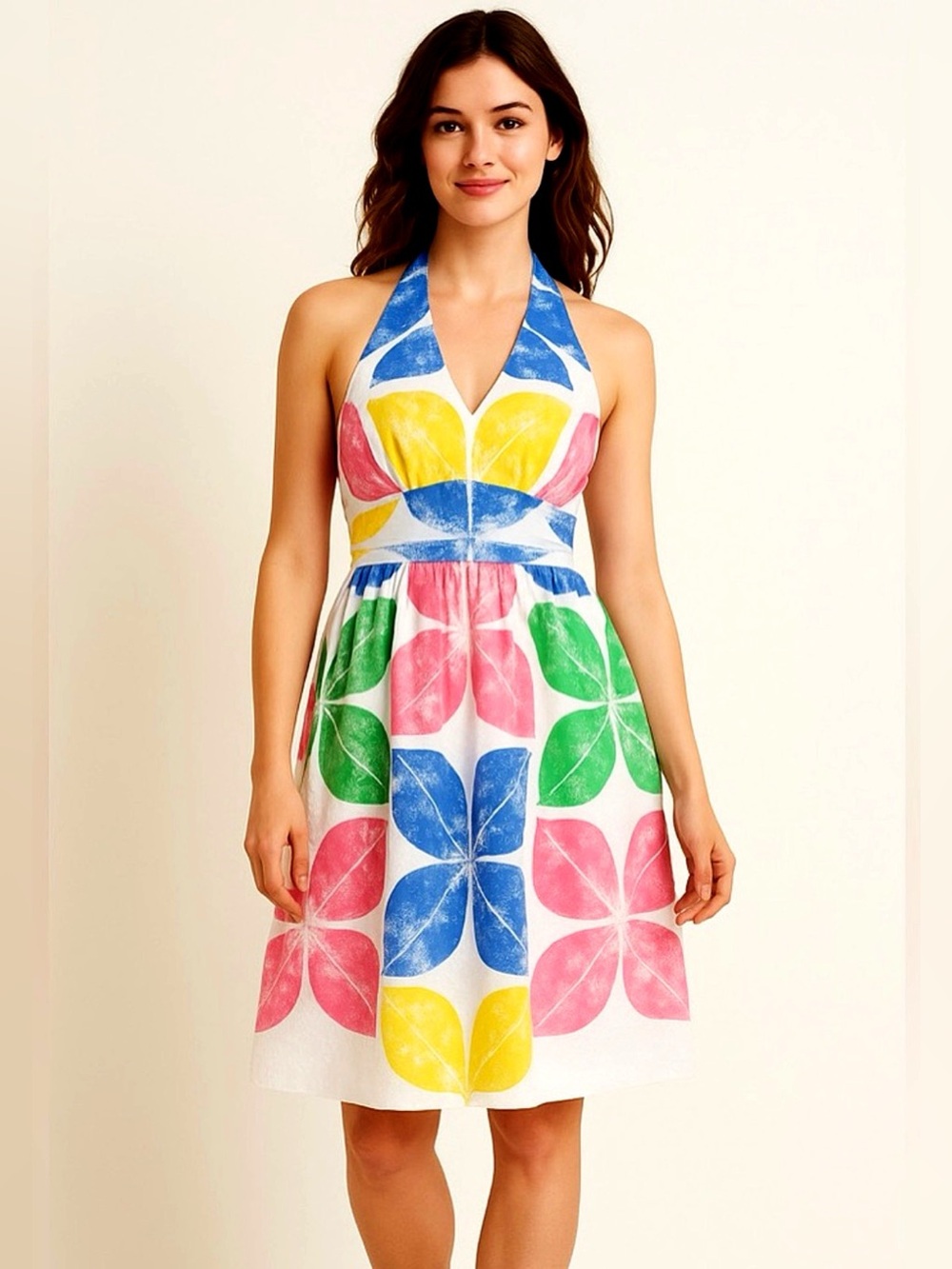 🌸 Lilly Pulitzer Colorful Halter Dress – Size 10 (Runs Small)